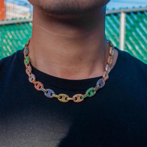 gucci link chain rainbow bracelet